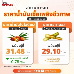 ราคาน้ำมันเชื้อเพลิงชีวภาพ