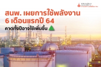 การใช้พลังงาน 6 เดือนแรกปี 64