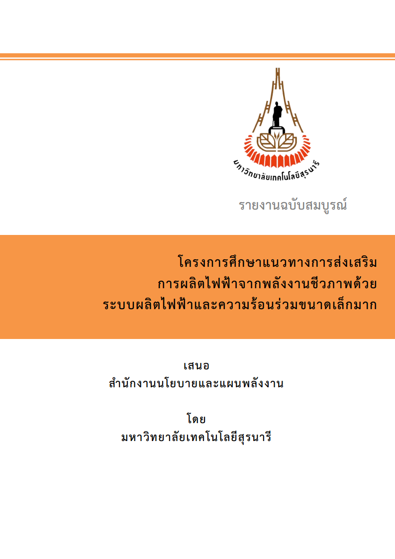 แนวทางการส่งเสริมการผลิตไฟฟ้าจากพลังงานชีวภาพด้วยระบบผลิตไฟฟ้าและความร้อนร่วมขนาดเล็กมาก